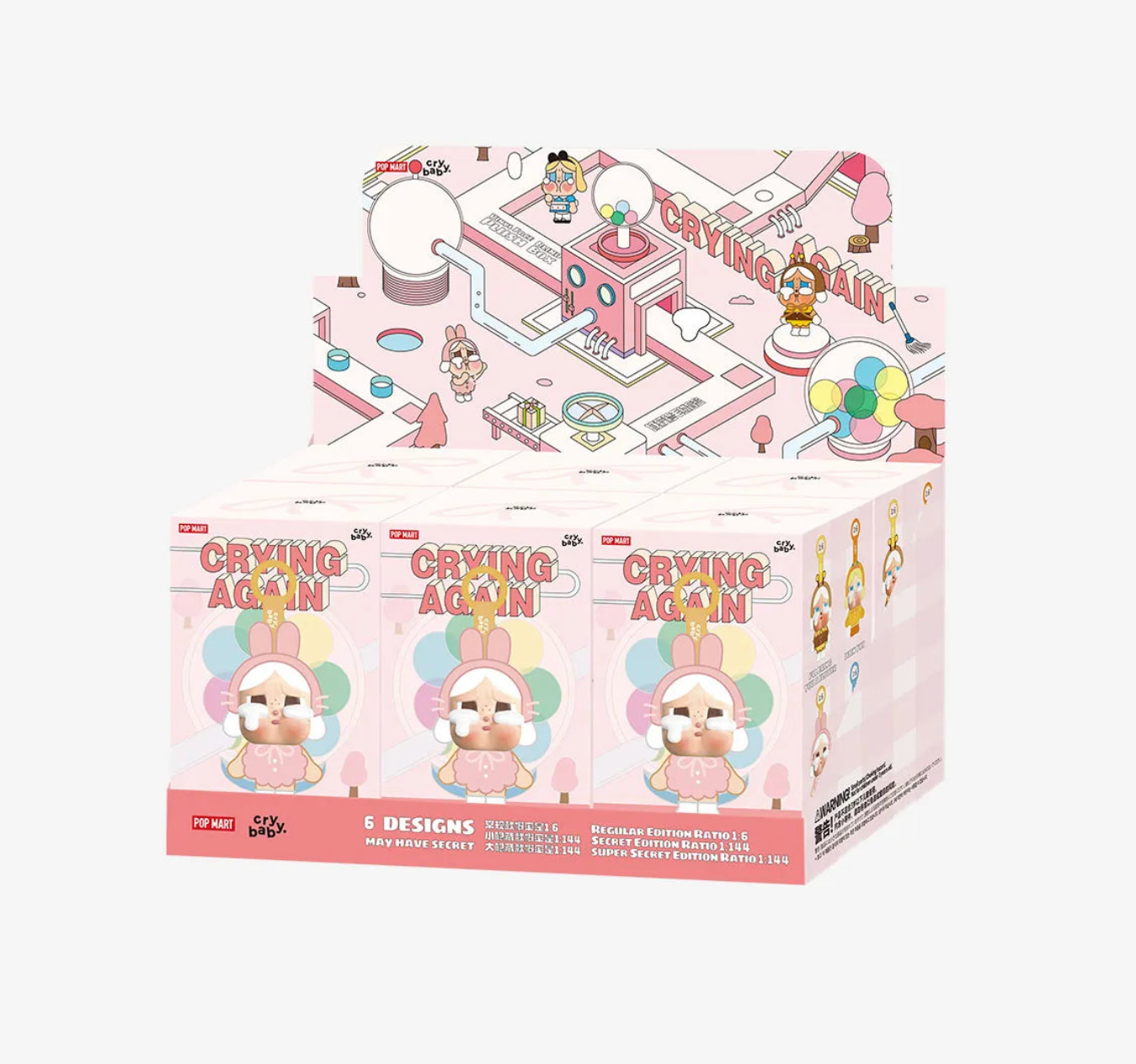 POPMART CRYBABY Crying Again Series-Vinyl Face Plush Blind Box