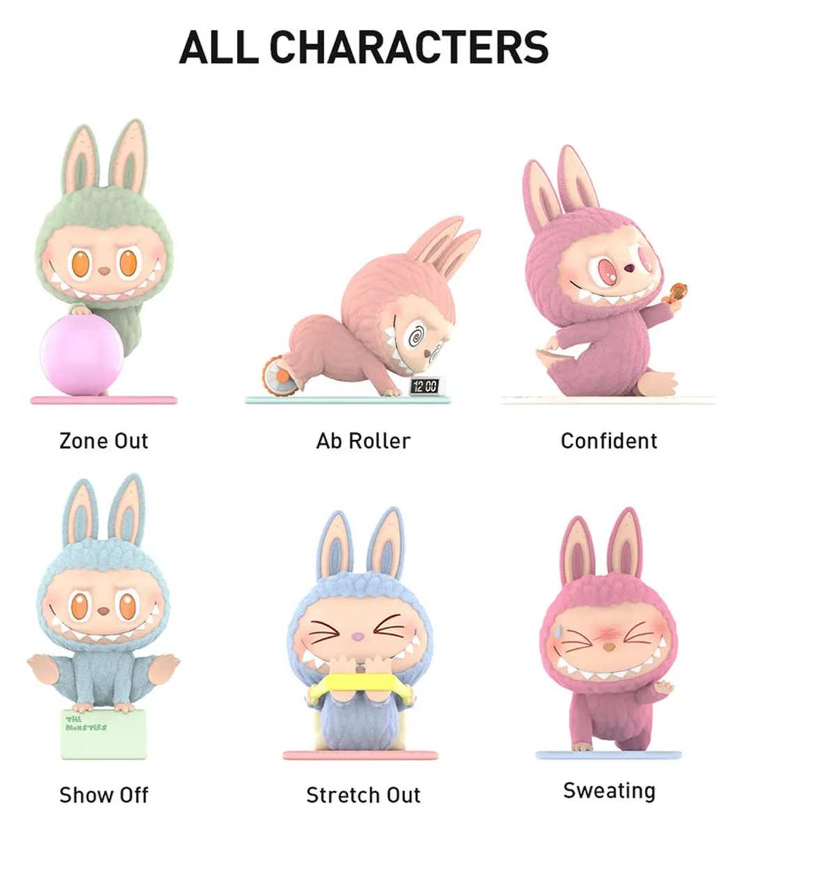 The MONSTERS Lazy Yoga Series Figures